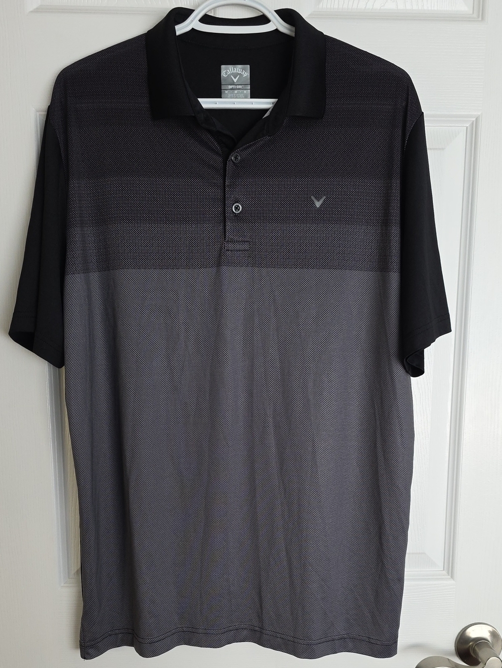 Callaway Men's Black & Gray Gradient Golf Polo